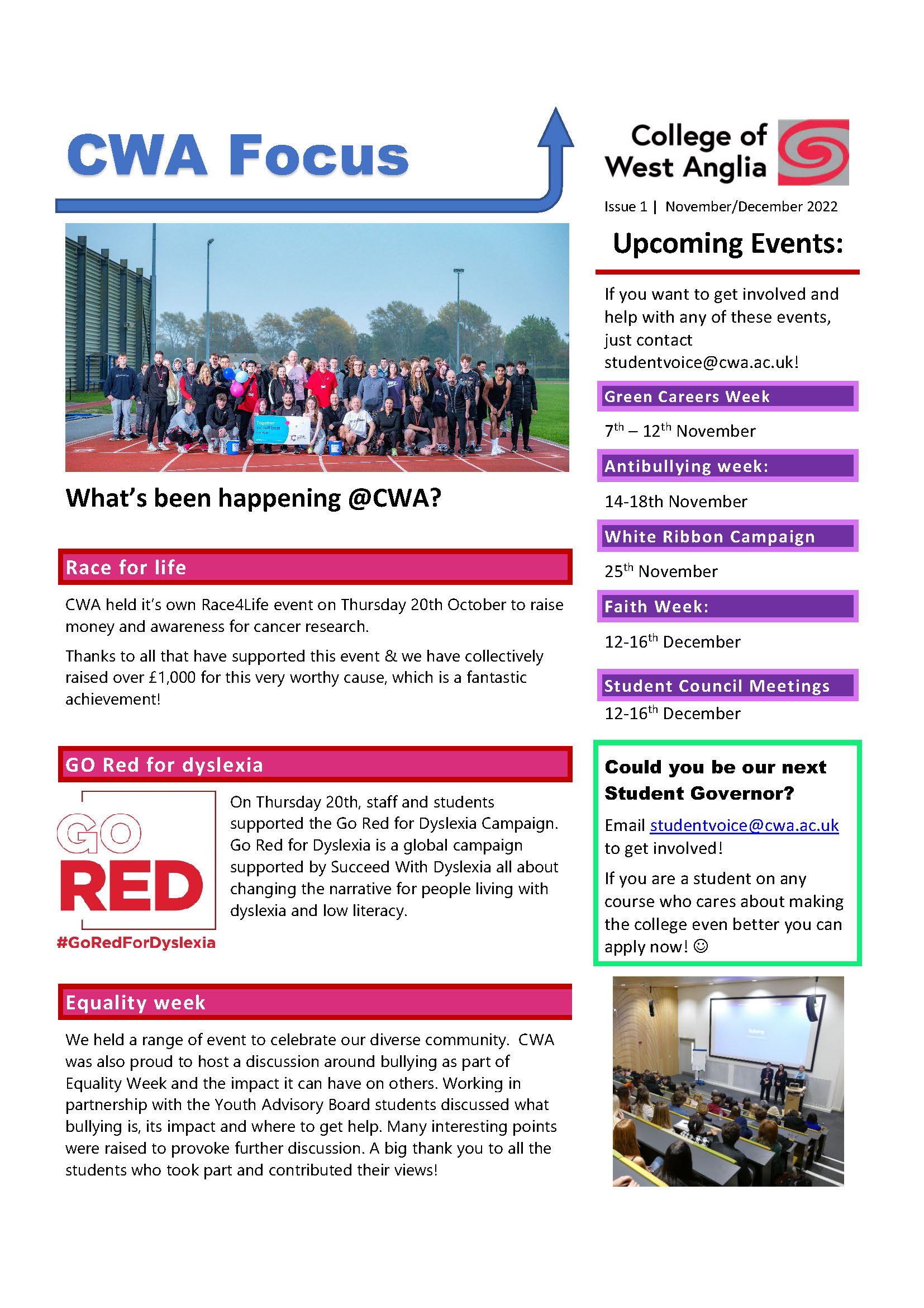 CWA Focus Issue 1 Page 1