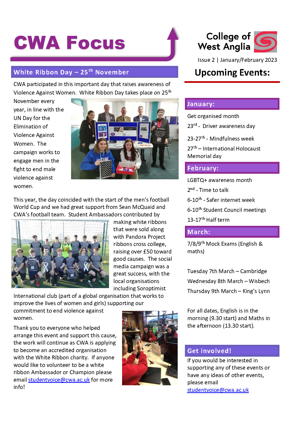 CWA Focus Issue 1 Page 1